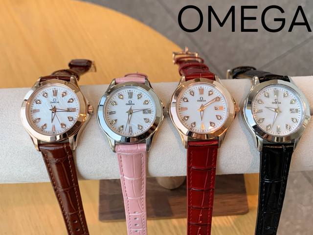 White Gold Omega New Upgraded Mother-of-Pearl Dial. Features an exclusive custo