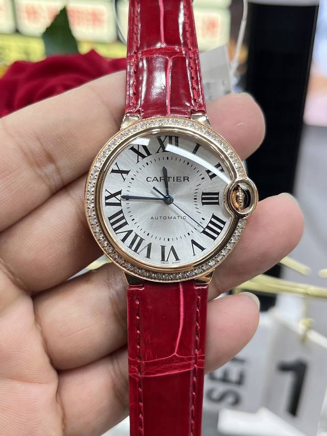 Cartier Ballon Bleu Gw Private Custom Natural Diamond 36 Ballon Bleu Nh05