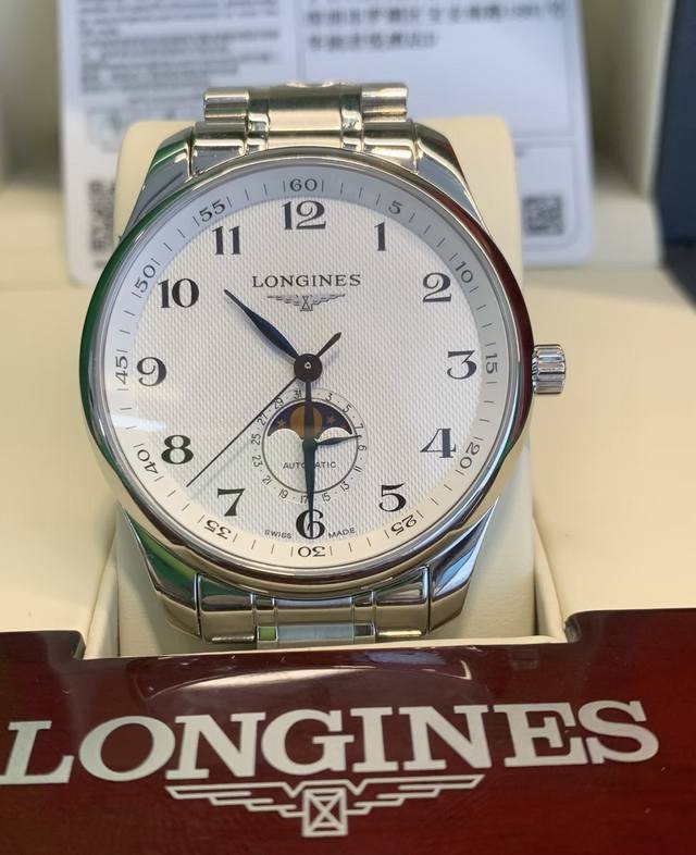 最新收购浪琴Longines 浪琴名匠系列 L2.919.4.78.6 自动上链机械机芯 ， 年新款全套，精钢 42 Mm 价 28860#浪琴名匠