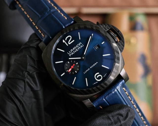Panerai curved coated glass 44mm*16mm camouflage rubber strap with original pin