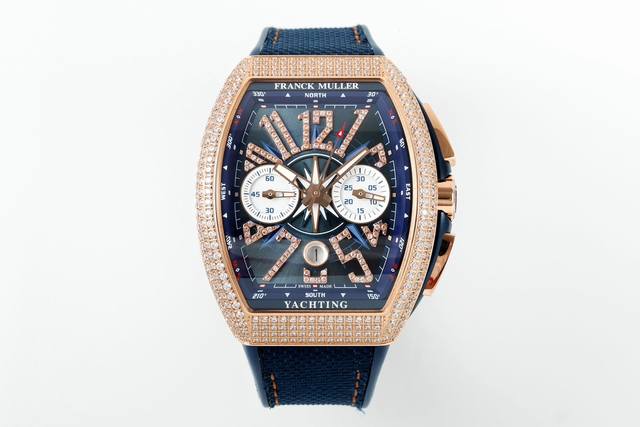 Abf Franck Muller Fm V45 Cc Dt Blue Yacht Chronograph Mechanical 1. The case fea
