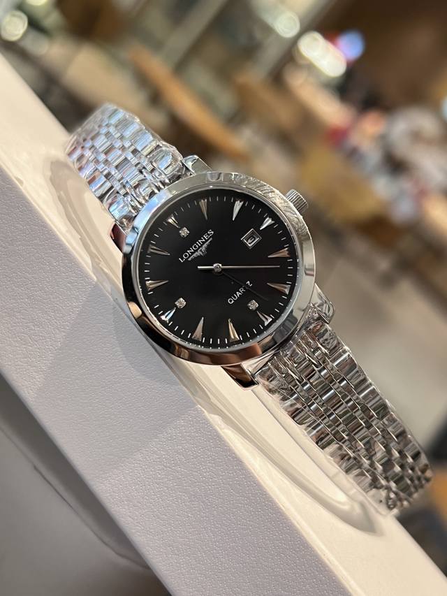 Platinum Ceramic 20 Latest Longines Women's Watch Original Imported Quartz Move Platinum Ceramic 20 Latest Longines Women's Watch Original Imported Quartz Move