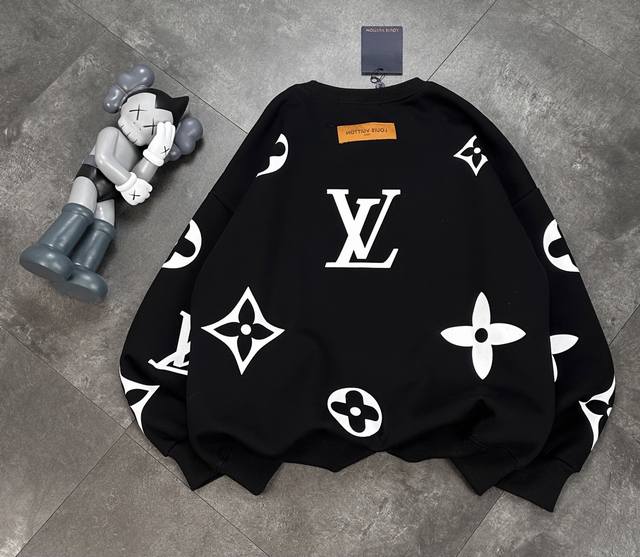 Special Price - Size L Only! Louis Vuitton brand fleece-lined crew neck sweatsh