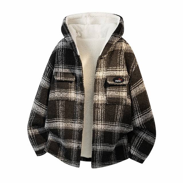 New Arrival! Puma Lambswool Wool Coat, New Hooded Cotton-padded Jacket, Winter S