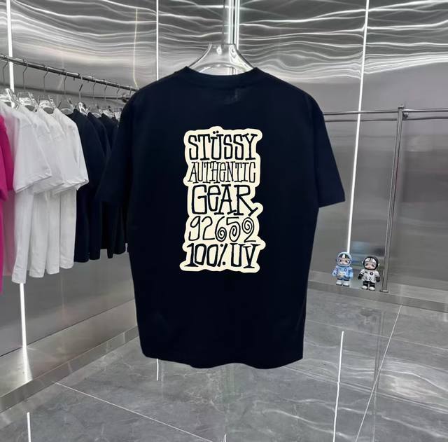 Stusi Retro Couple Print Short-Sleeve T-Shirt with Drop Shoulders DDD Heavyweigh