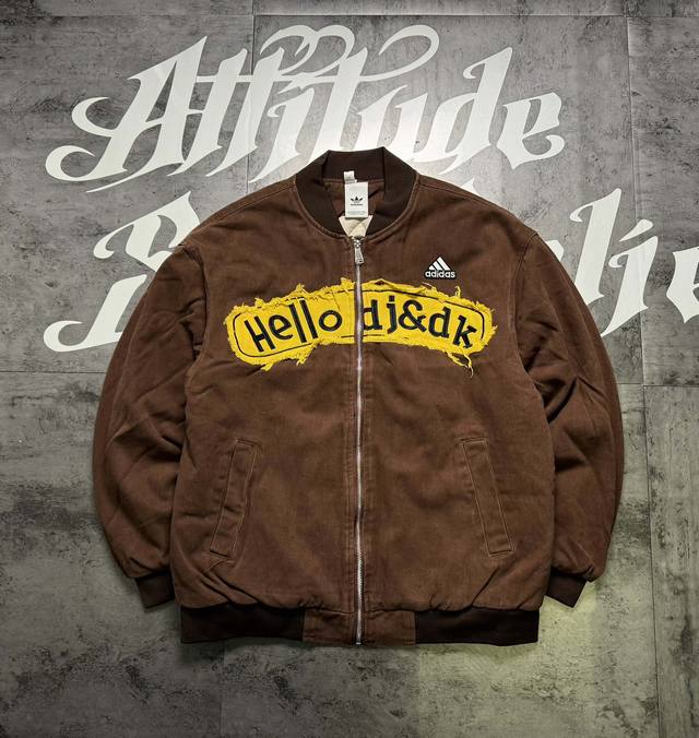 Adidas Snoopy Retro Letter Applique Embroidery Series Baseball Jacket/Denim Jac