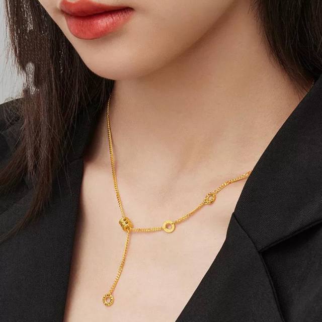 Bulgari-style necklace and bracelet, complete set packaging, "Slim Waist" serie