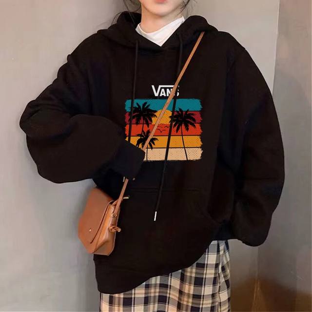 Thickened Silver Fox Fleece DDD Vans Sunset View Winter Fleece-Lined Thickened