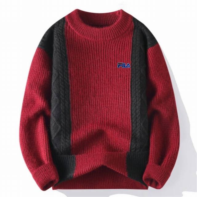 Fila Crew Neck Wool Blend Sweater: The Comfort Philosophy of Sporty Design. The