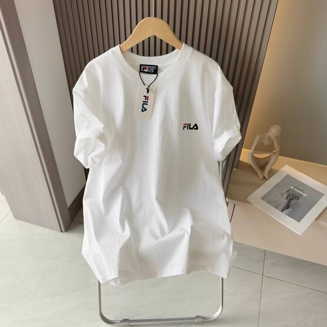 Fila Short-Sleeve T-Shirt, unisex, available online. Made of 240g pure cotton d