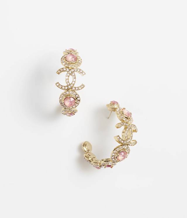 Chanel earrings, hot-selling style, new arrival! Same style as above, brass mate