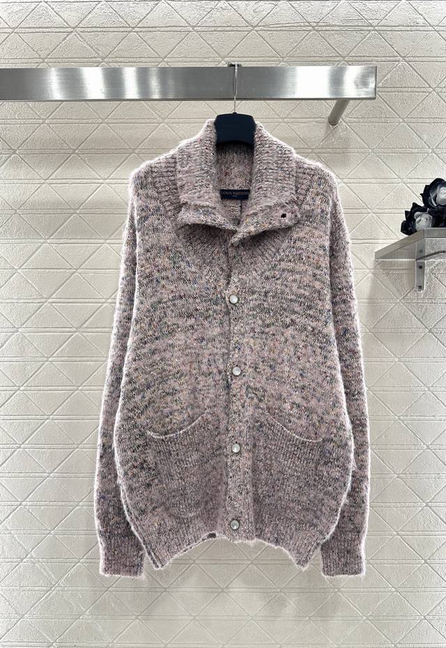 Louis Vuitto*2026 New Arrival DDD Dotted Oversized Knit Cardigan Jacket DDD Cust