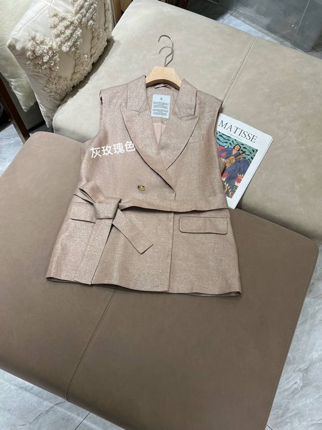 Vest DDD 6 Early Spring New Arrival Bc Sparkling Gold Thread Twill Linen Vest wi Vest DDD 6 Early Spring New Arrival Bc Sparkling Gold Thread Twill Linen Vest wi