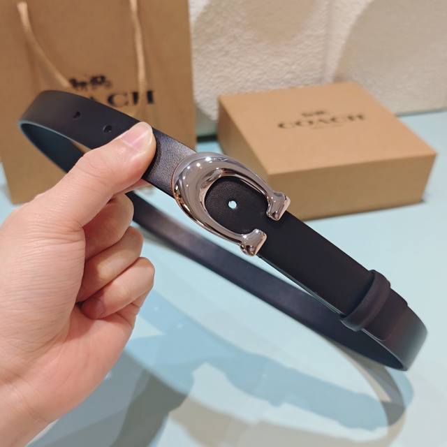 2.5cm Coach belt, double-sided top-grain cowhide, length: 75.80.85.90.95.100.10