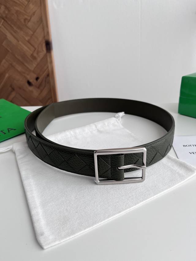 Bv 2026 Newest Men's Braided Belt, Handmade Intreccio Large Check Braid, Italian