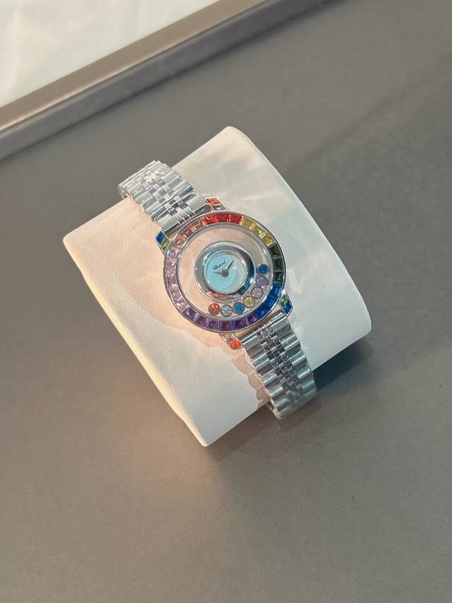 最高版本彩虹梯钻，萧邦-Chopard 快乐钻，有金有钻寓意有进有赚， DDD Happy Diamonds系列， DDD 蓝宝石玻璃镜面 DDD 原厂瑞士石英