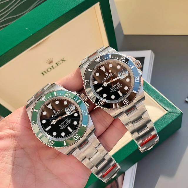 最牛逼黑绿水鬼 新款41Mm黑水鬼，买原版一比一开发，做到金属配件可与正品互换，确定100％一致的904L钢，已出鉴定报告，镍含量高，耐磨耐腐蚀，表面光泽度亮白