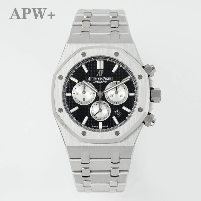 重磅来袭！！！Apw+ 钢王 独家厚度与原装一致版本一爱彼26 R皇家橡树 DDD 多功能计时机械腕表41Mmi市场独家一体机 DDD 特点1:机芯独家研发功能