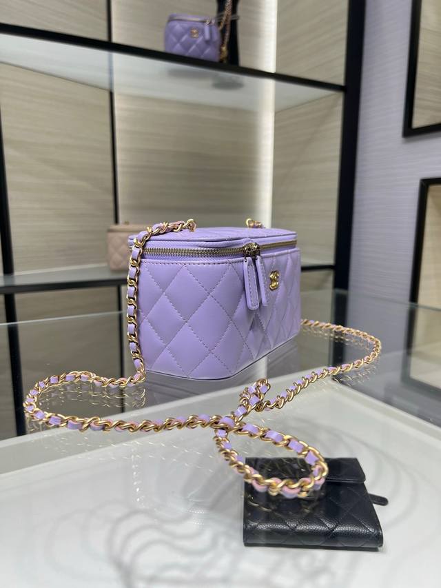 Ohanel 25S新品金球长盒子 可调节链条 长方链子盒 羊皮 DDD 皮内里 内配小镜子Ap2990Y 尺寸:17X9.5X8 DDD