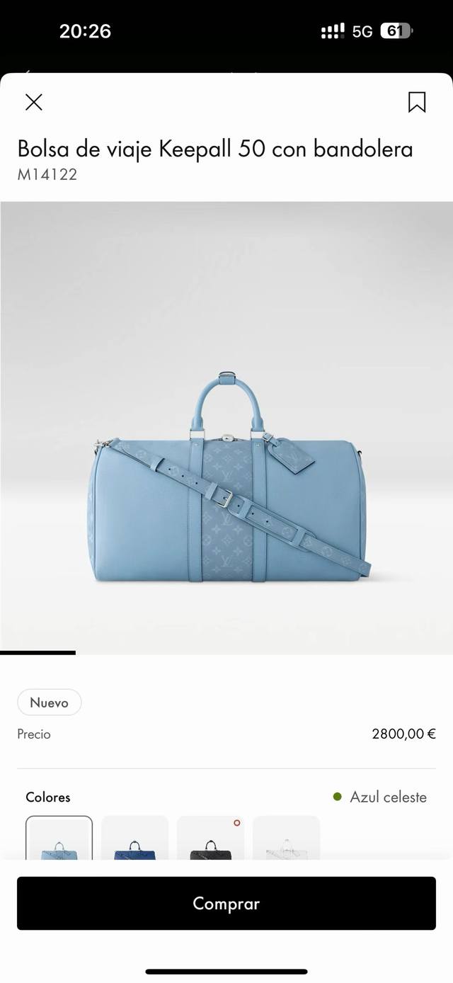 M14122蓝色50Cm M14124绿色 45Cm 163C01变码芯片 本款 Keepall BandoulièRe 50 旅行袋取材动感 Taga 皮革和 M14122蓝色50Cm M14124绿色 45Cm 163C01变码芯片 本款 Keepall BandoulièRe 50 旅行袋取材动感 Taga 皮革和