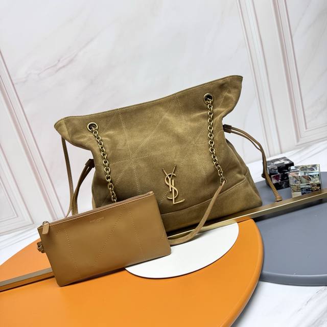 金叶色 古金 DDD 原厂皮+精品专供 DDD Ysl 新款Jamie 4.3 Large Pochon羊皮腋下包，设计师真的太懂消费者需要什么了吧很多托特包的