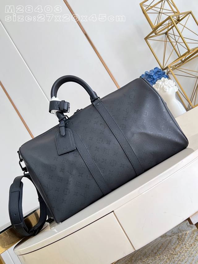 出厂价P 尺寸600 DDD 50尺寸610，55尺寸620 顶级原单 M28403 45Cm 本款 Keepall BandoulièRe 45 旅行袋为 M