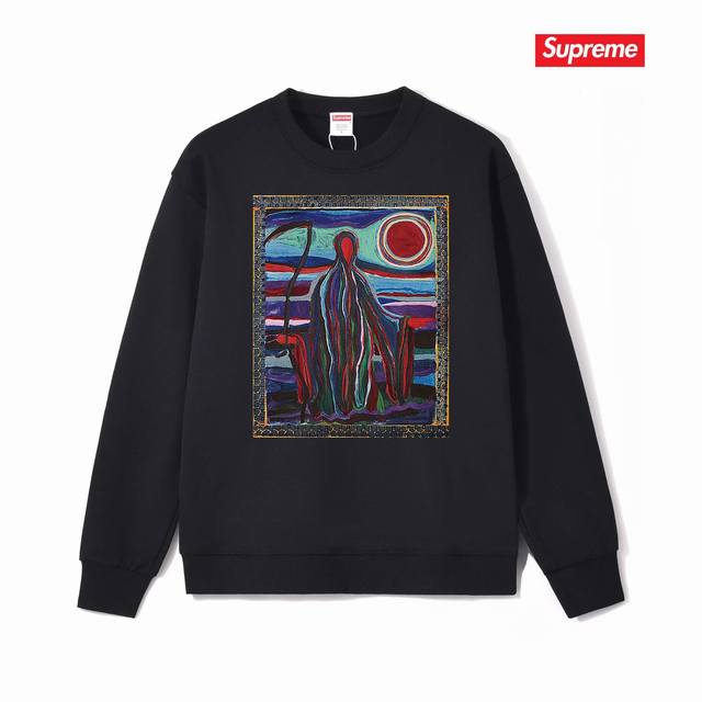 款号 S1040 #毛圈 加绒120 Supreme Ss19 Reaper Tee 收割者印花 圆领卫衣 采用400克大毛圈 落肩大版型 面料 质感柔软不起球