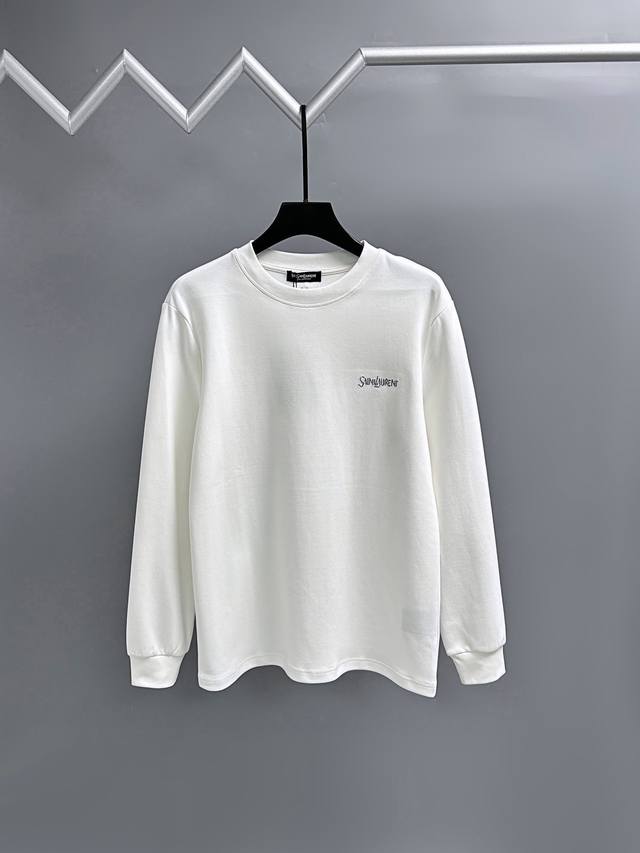 Saint Laurent YSL 2025 Autumn/Winter New Men's Crew Neck Long Sleeve T-Shirt/Swe