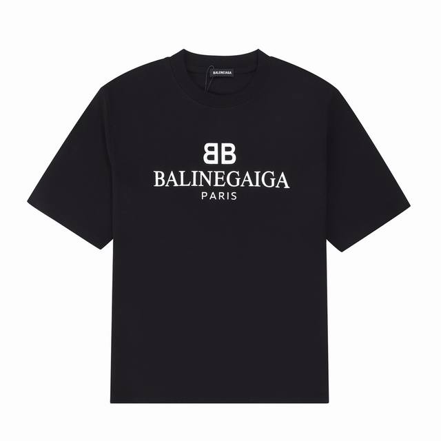 w535# Balenciaga巴黎世家字母双B字母印花短袖 宽松版型 采用260克精梳棉双纱 从面料到辅料全部三标齐全跟足Z 进口松井公司浆料印花绝不开裂 整