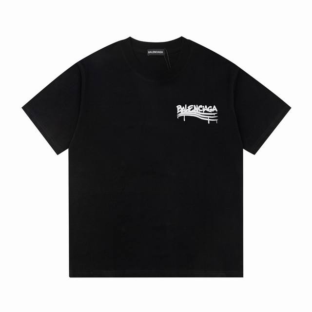 w533# Balenciaga巴黎世家字母“这不是巴黎世家”印花短袖 宽松版型 采用260克精梳棉双纱 从面料到辅料全部三标齐全跟足Z 进口松井公司浆料印花绝