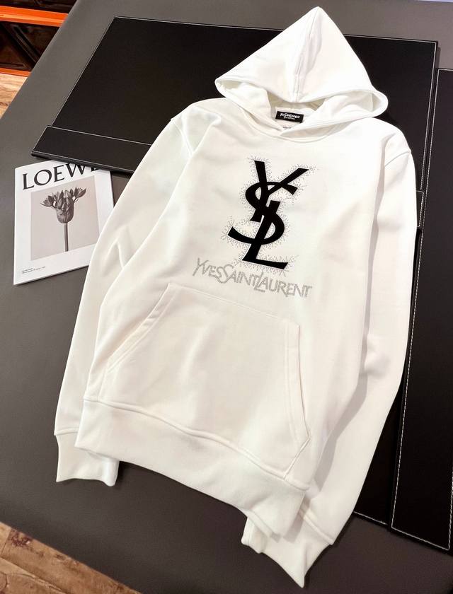 2025 New Autumn/Winter 420g Fleece-Lined Hooded Sweatshirt Craftsmanship: Flocki