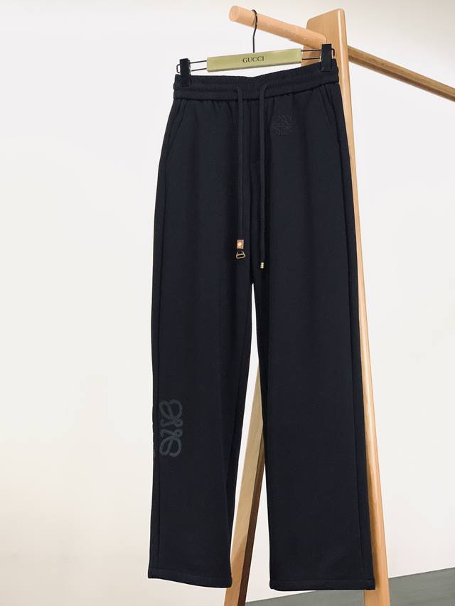 Loewe 2026 Spring New Arrival Embroidered Drawstring Casual Pants Fashion Series