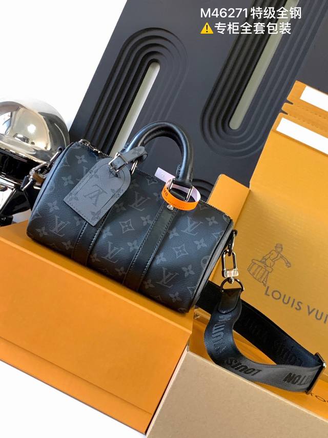 出厂全套包装163C 独家首发型号:M46271 特级加强版 皮料是正品代工厂p意大利A级皮料，变码芯片，是在于品质、全钢五金、菱形面料、手工、油边、A级高品质