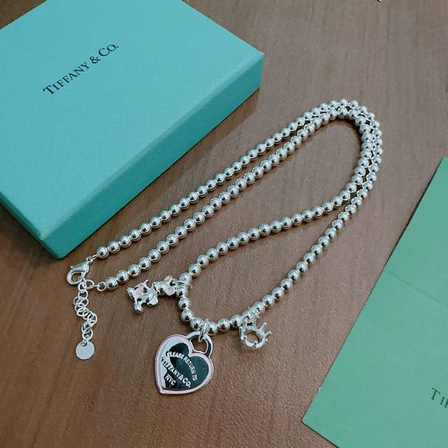 Tiffany & Co. necklace, exquisite silver version, celebrity style, vintage distr