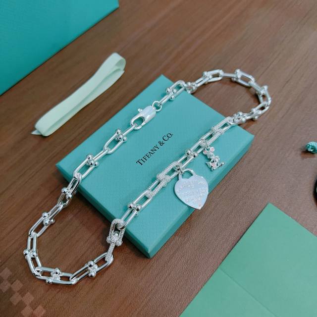 Tiffany & Co. necklace, exquisite silver version, celebrity style, vintage distr