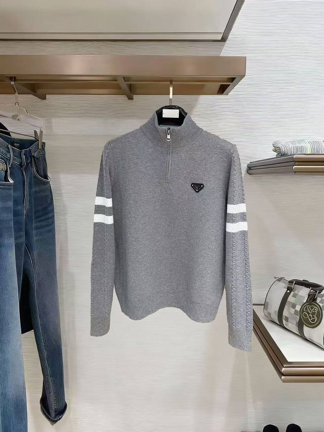Exclusive release of Prada's latest Fall/Winter 2025 top-tier knit wool sweater!