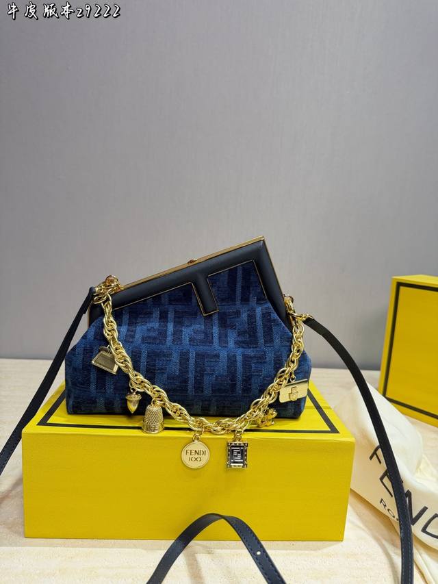 Cowhide Leather Version Fendi Monogram Mini Baguette Bag. This classic Fendi mon