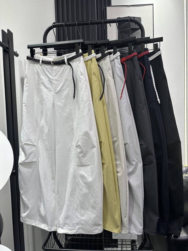 Balenciaga - New woven leather belt Korean style balloon pants, slightly loose f