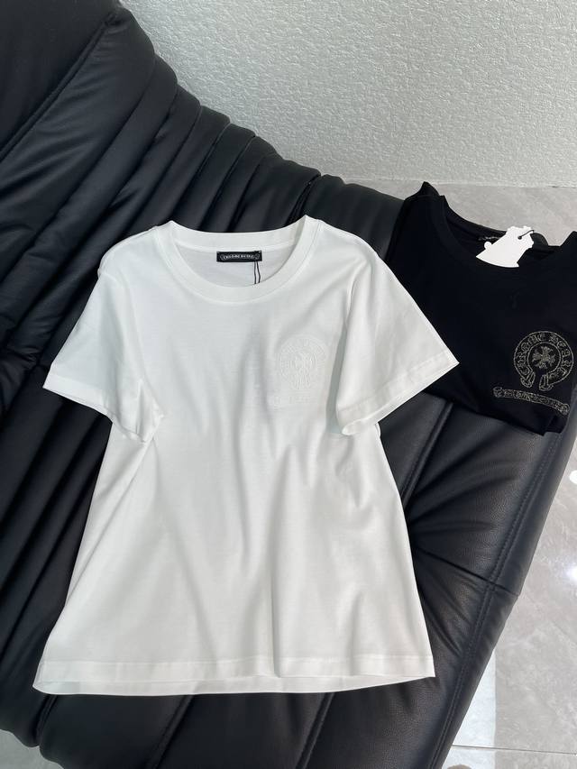 Chrome He*Rts Chrome Hearts Spring/Summer 2026 New Embroidered Crew Neck Short S