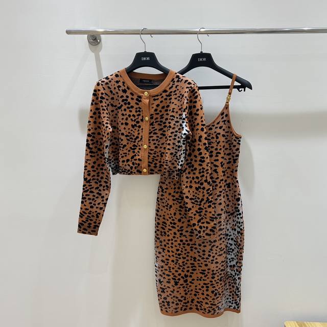 New arrival: Versace classic leopard print cardigan, a stylish yet edgy look. So