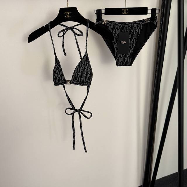 Style No. 20260965 Fend* New Bikini Two-Piece Swimsuit Set, Monogram F Letter Ti