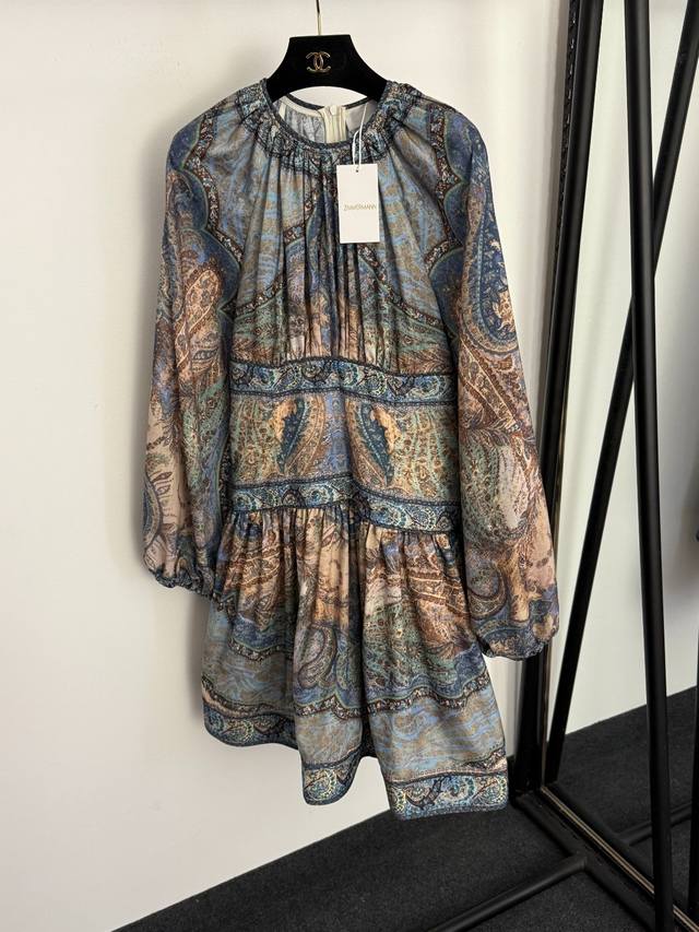 Style No. 20260997 Zimmermann* New Retro Floral Print Slimming Lantern Long Slee