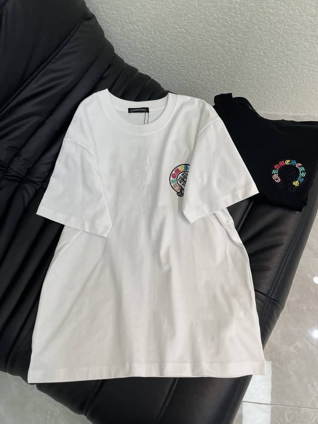 Chrome Hear* Chrome Hearts Spring/Summer 2026 New Round Neck Colorful Embroidere