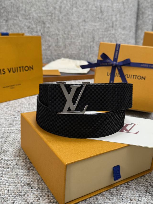 Louis Vuitton Lv腰带 米格系列 原厂五金 精致手工绘边 柔软舒适 宽4.0