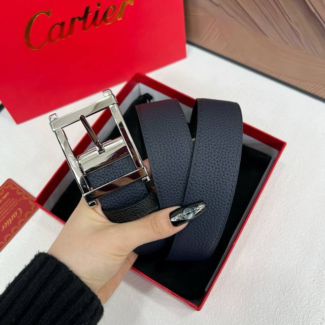 Cartier Italian double-sided imported calfskin leather, paired with exquisite br