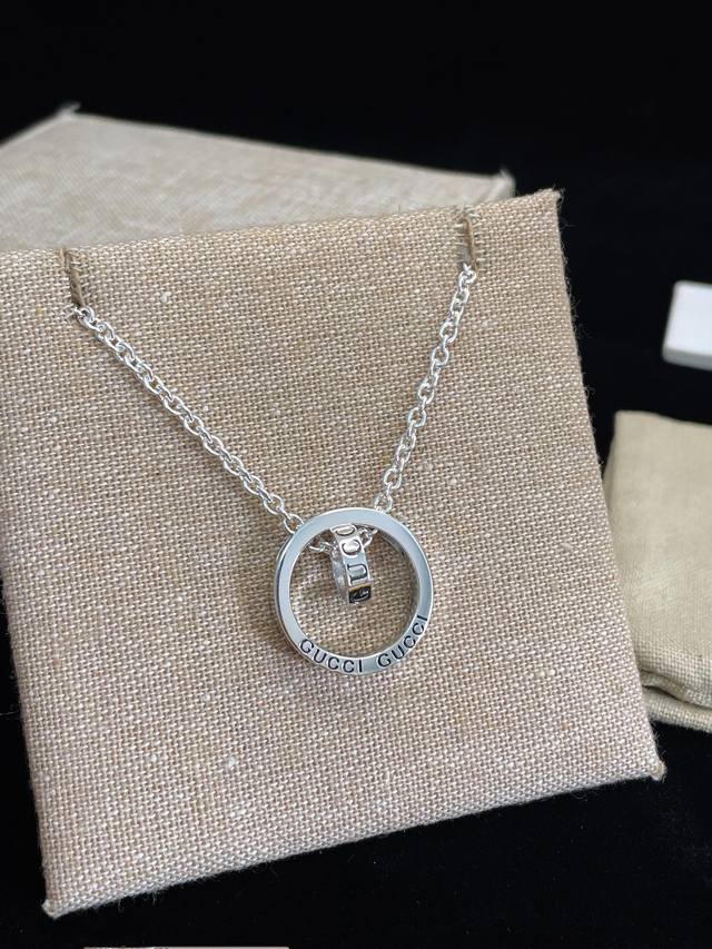 Gucc* Lucky Double Ring Necklace DDD