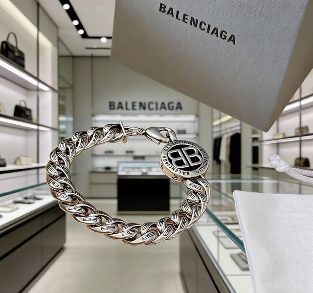原单货新品 巴黎世家 Balenciaga手链专柜一致巴黎世家手链 男士火爆款出货 设计独特 前卫 男女必备！码数18。20。22。24Cm