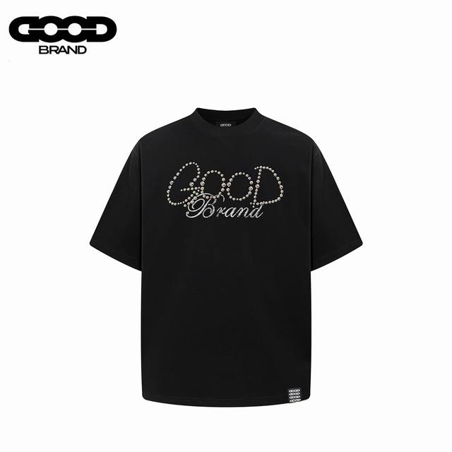 Good Brand 25Ss Electroplated Porcelain Pearl Letter Short-Sleeve T-Shirt Custom
