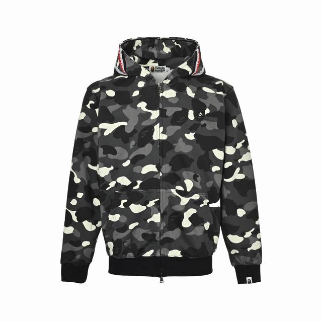 Bape Single-Hooded Shark Zip-Up Hooded Jacket Size: M-XL DDD