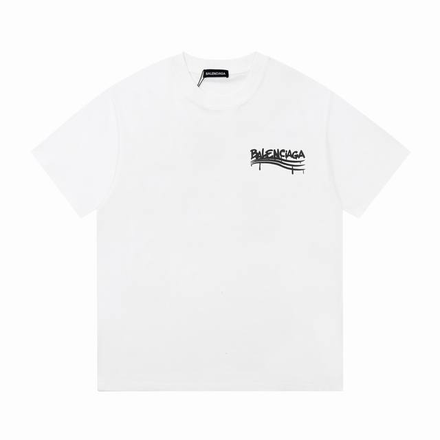 W533# Balenciaga巴黎世家字母“这不是巴黎世家”印花短袖 宽松版型 采用260克精梳棉双纱 从面料到辅料全部三标齐全跟足Zp 进口松井公司浆料印花